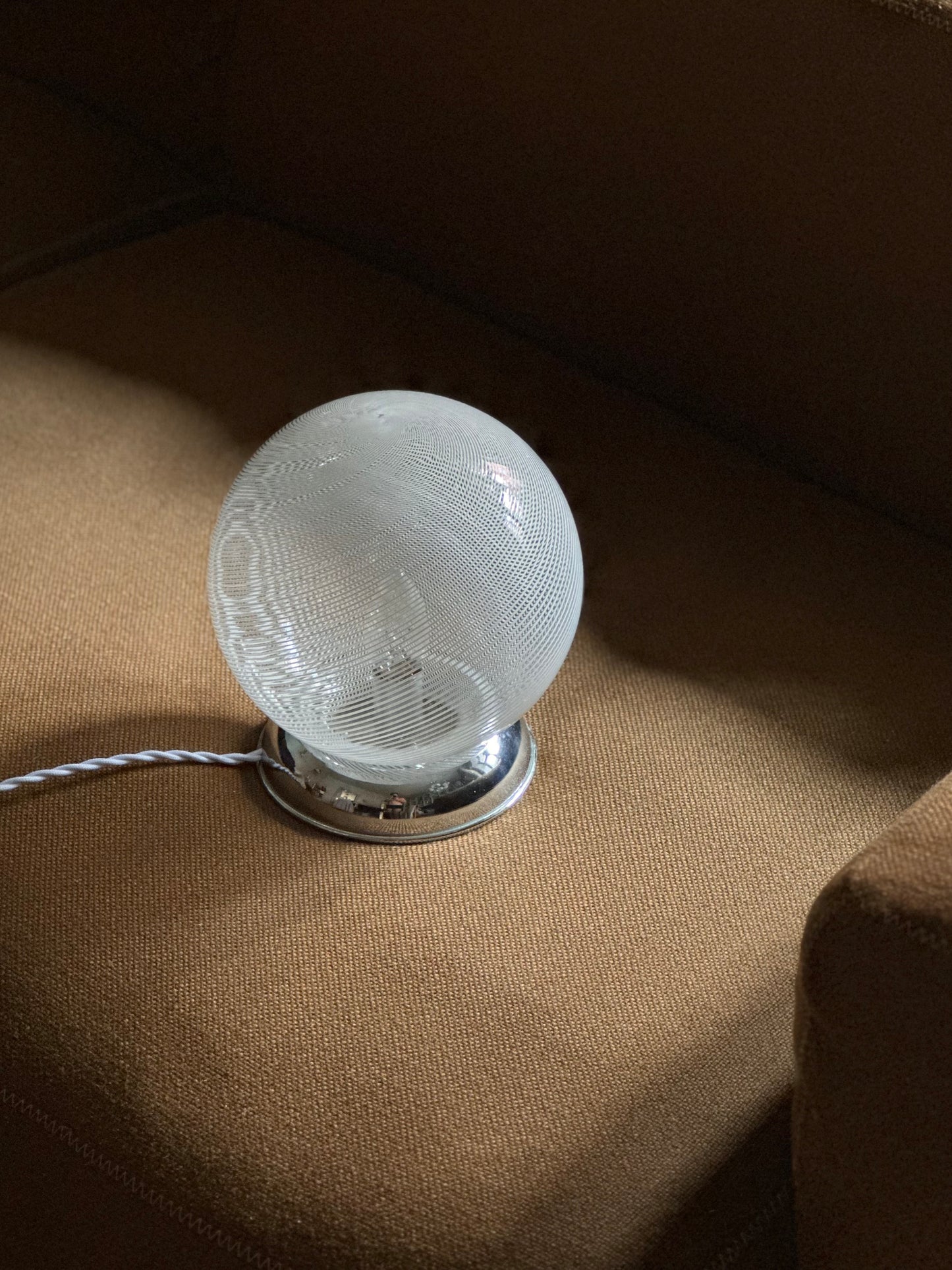 Vintage Murano x Krom Bordlampe