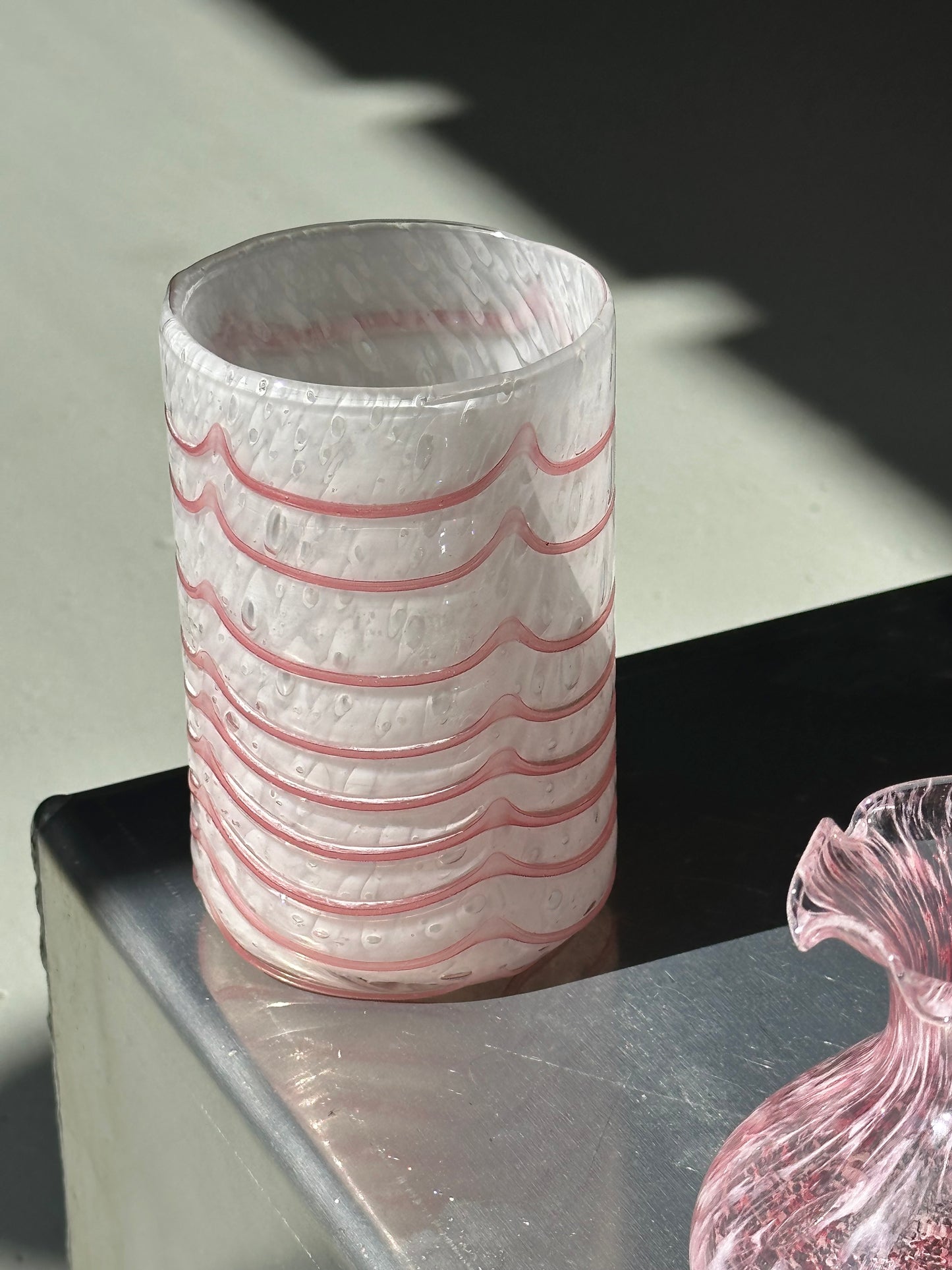 Lille Swirl Vase - Lyserød