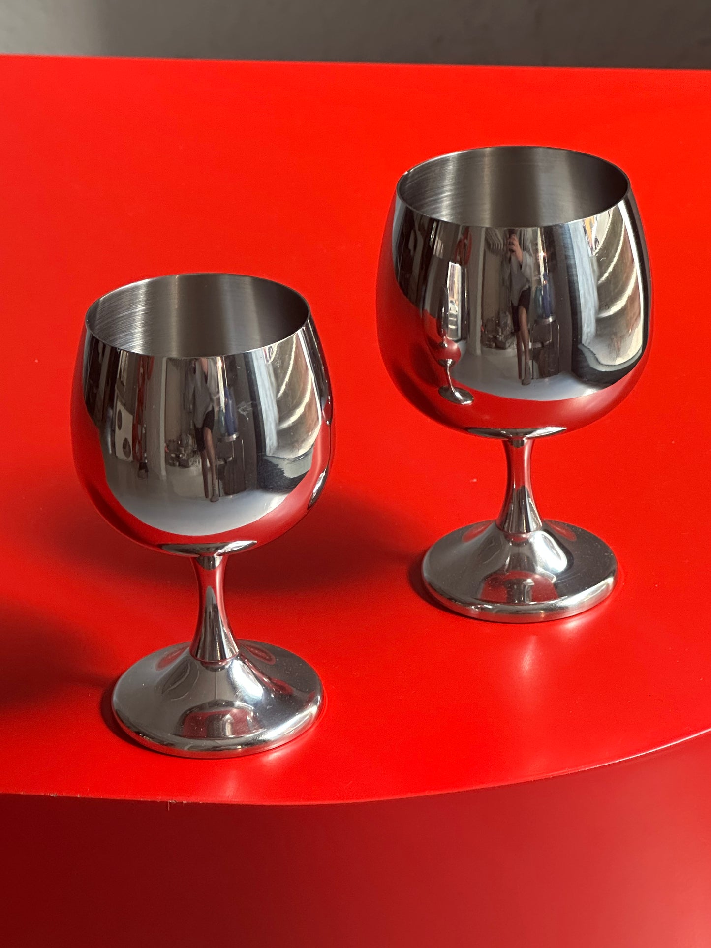 Italienske Vintage Stålglas - Rødvin