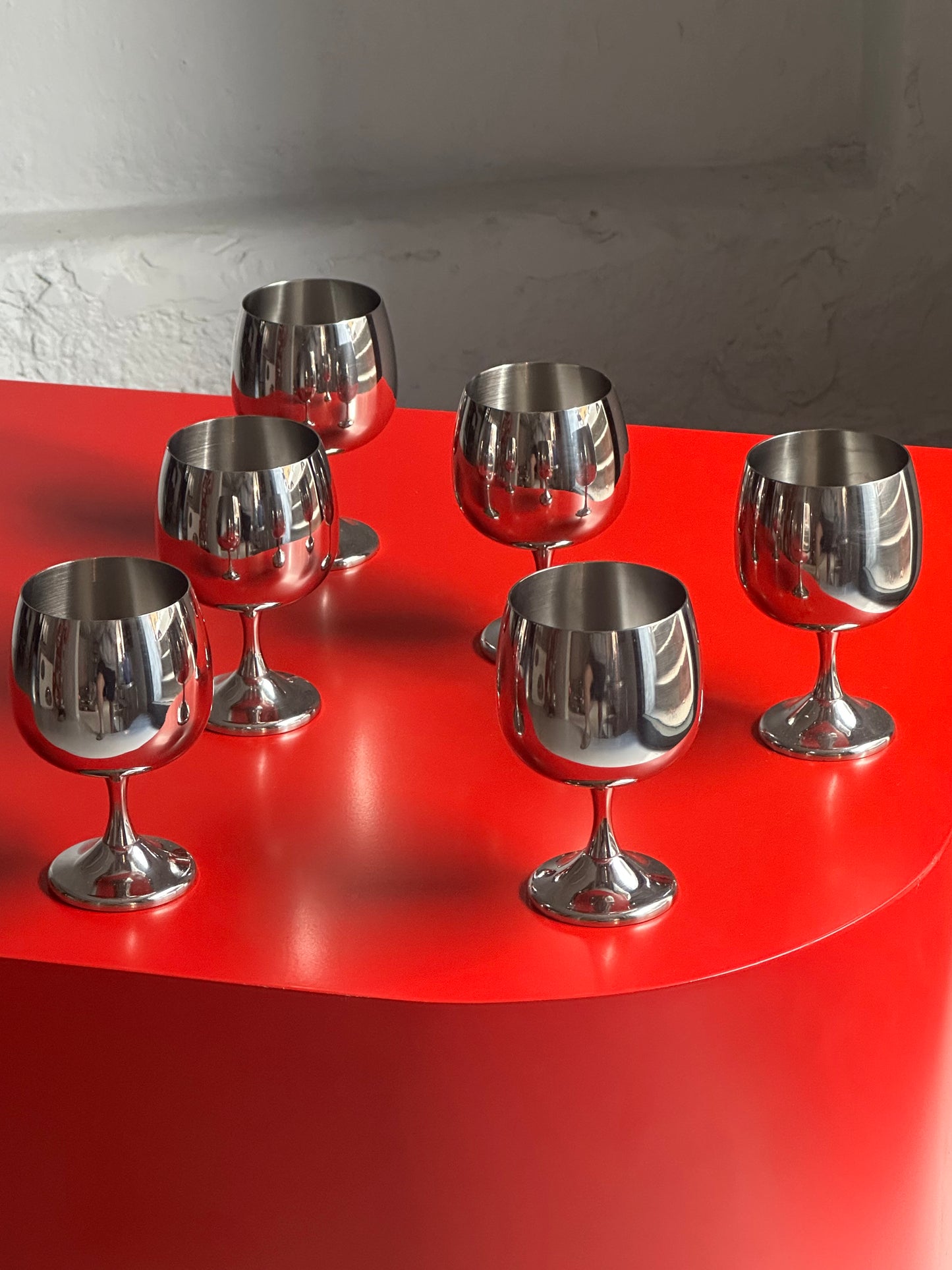 Italienske Vintage Stålglas - Rødvin