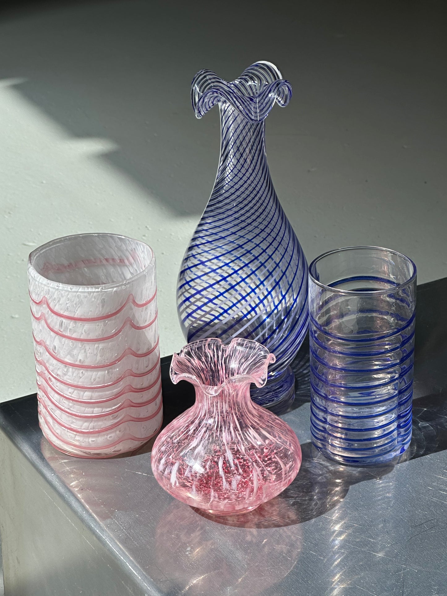 Lille Swirl Vase - Lyserød