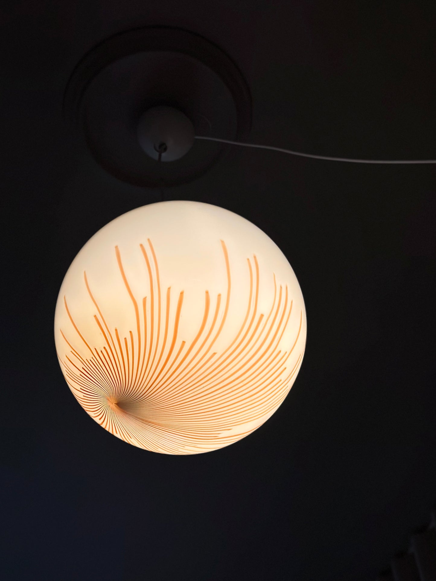 Vintage Murano Creme Pendel