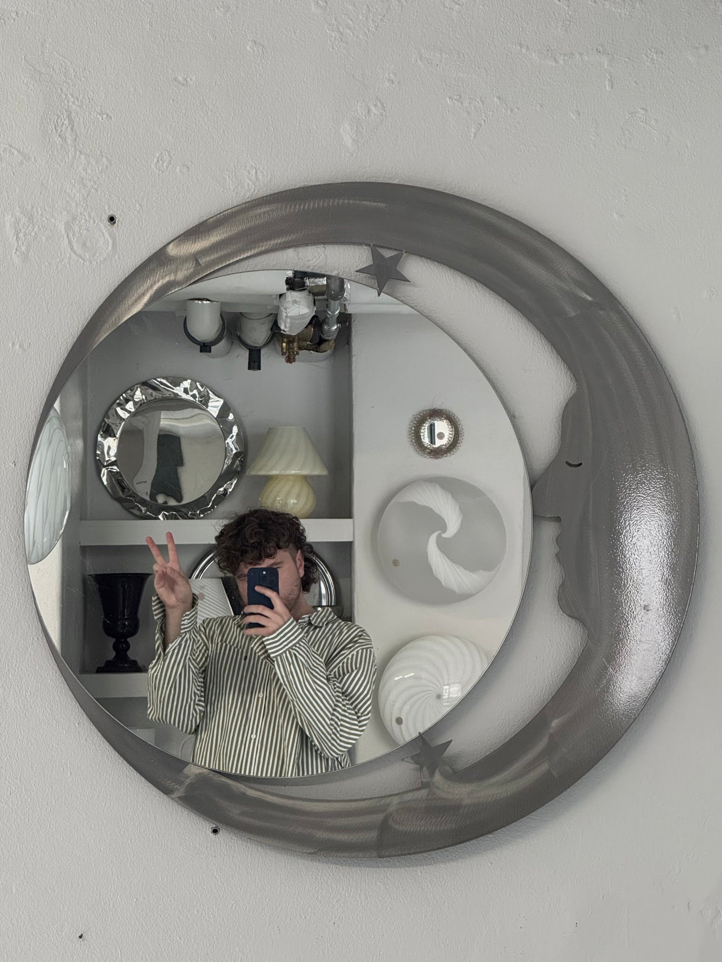 Vintage Astro Stål Spejl