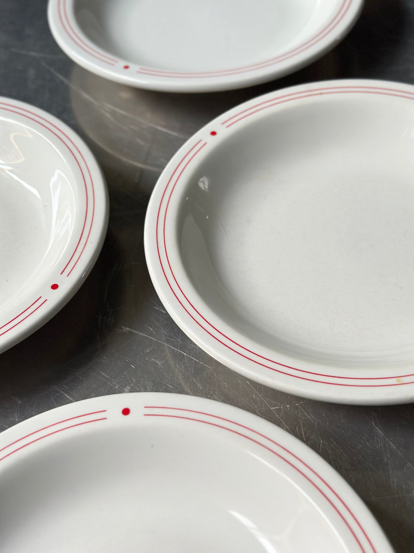 Italiensk Bistro Stel - Rød Dobbeltkant