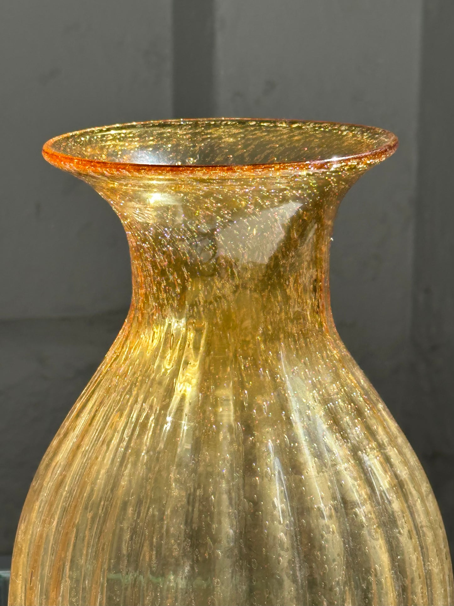 Vintage Murano Vase - Ravfarvet