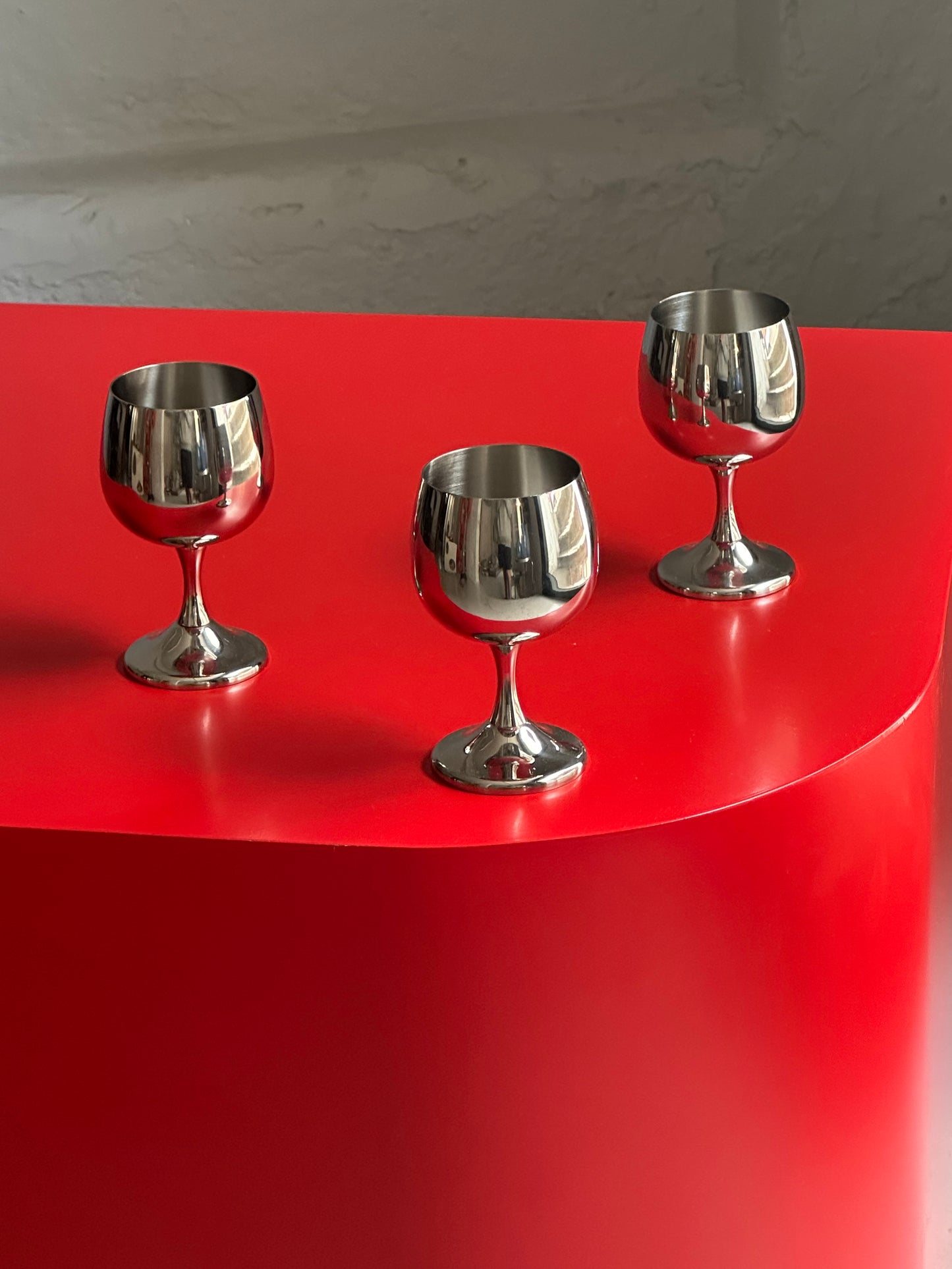 Italienske Vintage Stålglas - Hvidvin