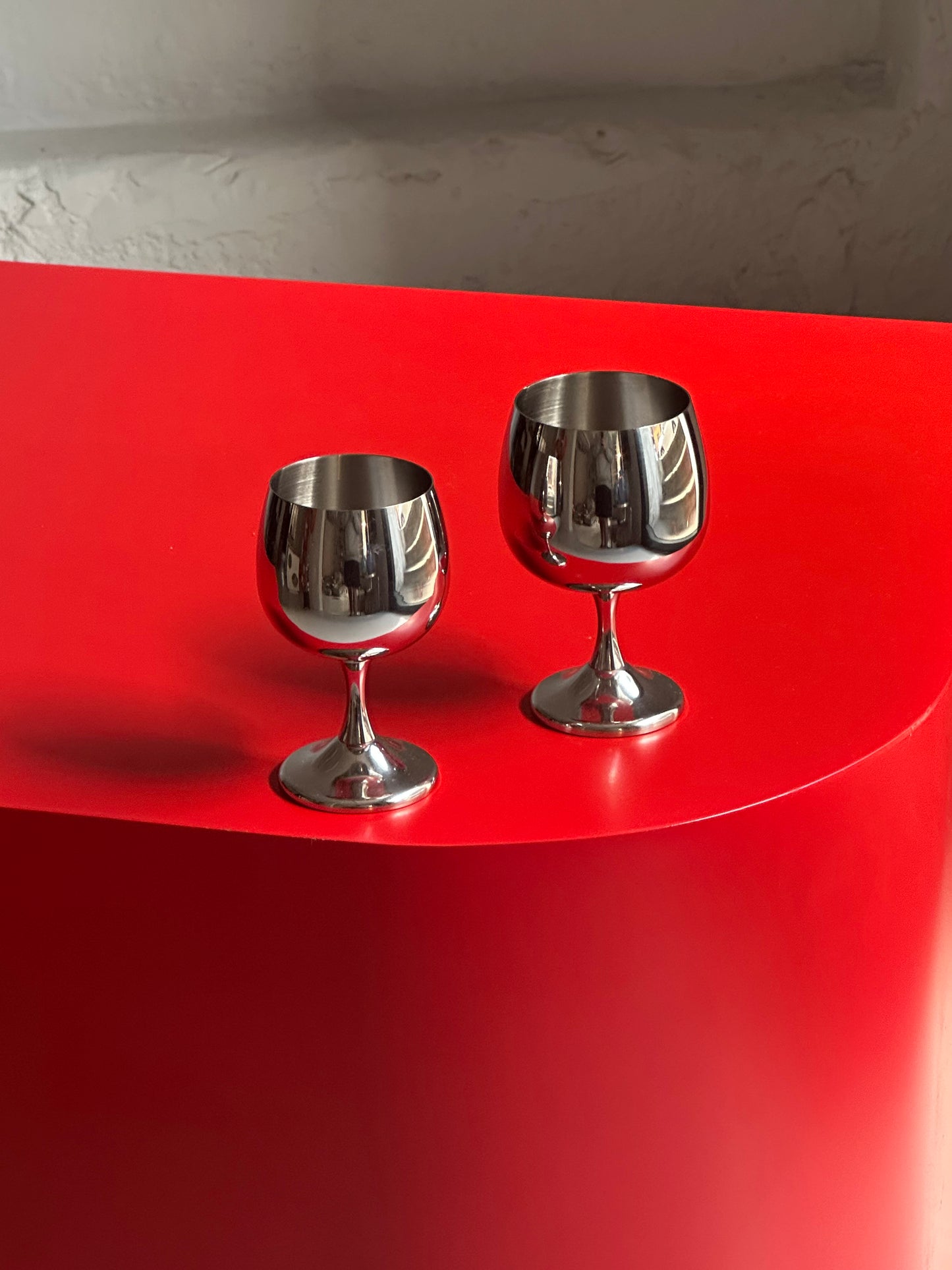 Italienske Vintage Stålglas - Rødvin