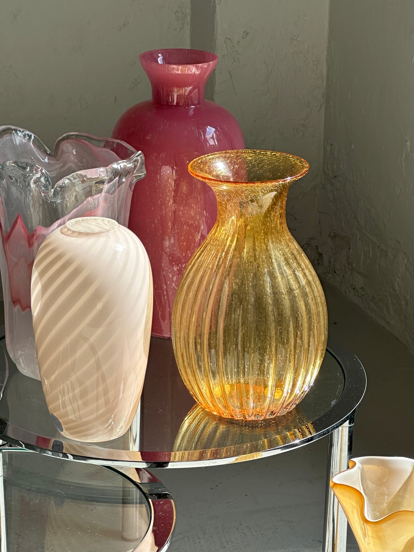 Vintage Murano Vase - Ravfarvet
