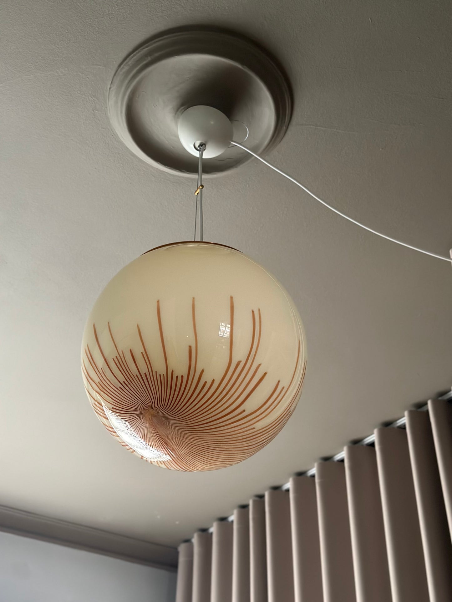 Vintage Murano Creme Pendel