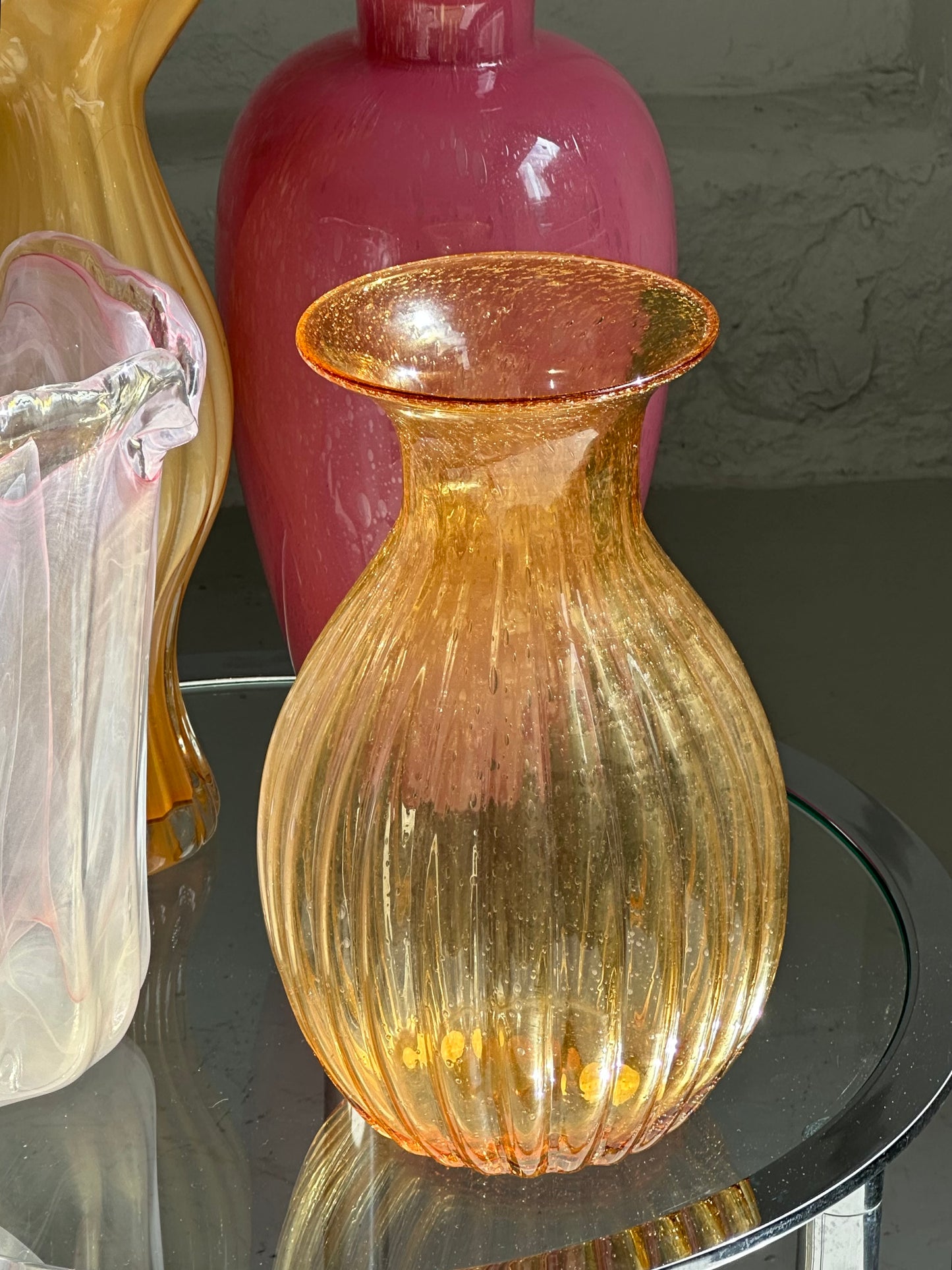 Vintage Murano Vase - Ravfarvet