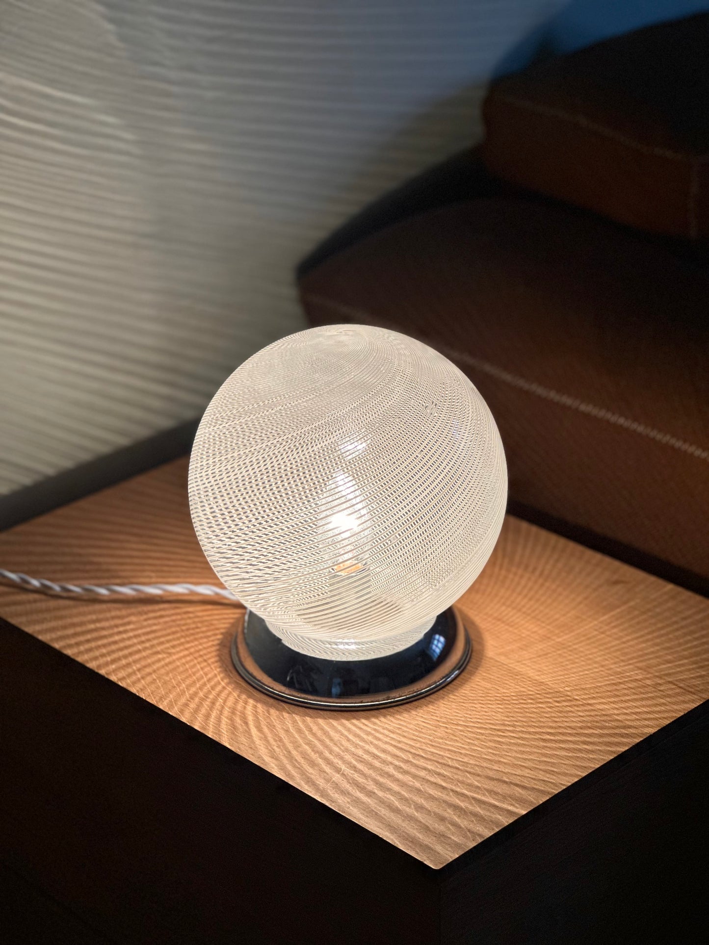 Vintage Murano x Krom Bordlampe