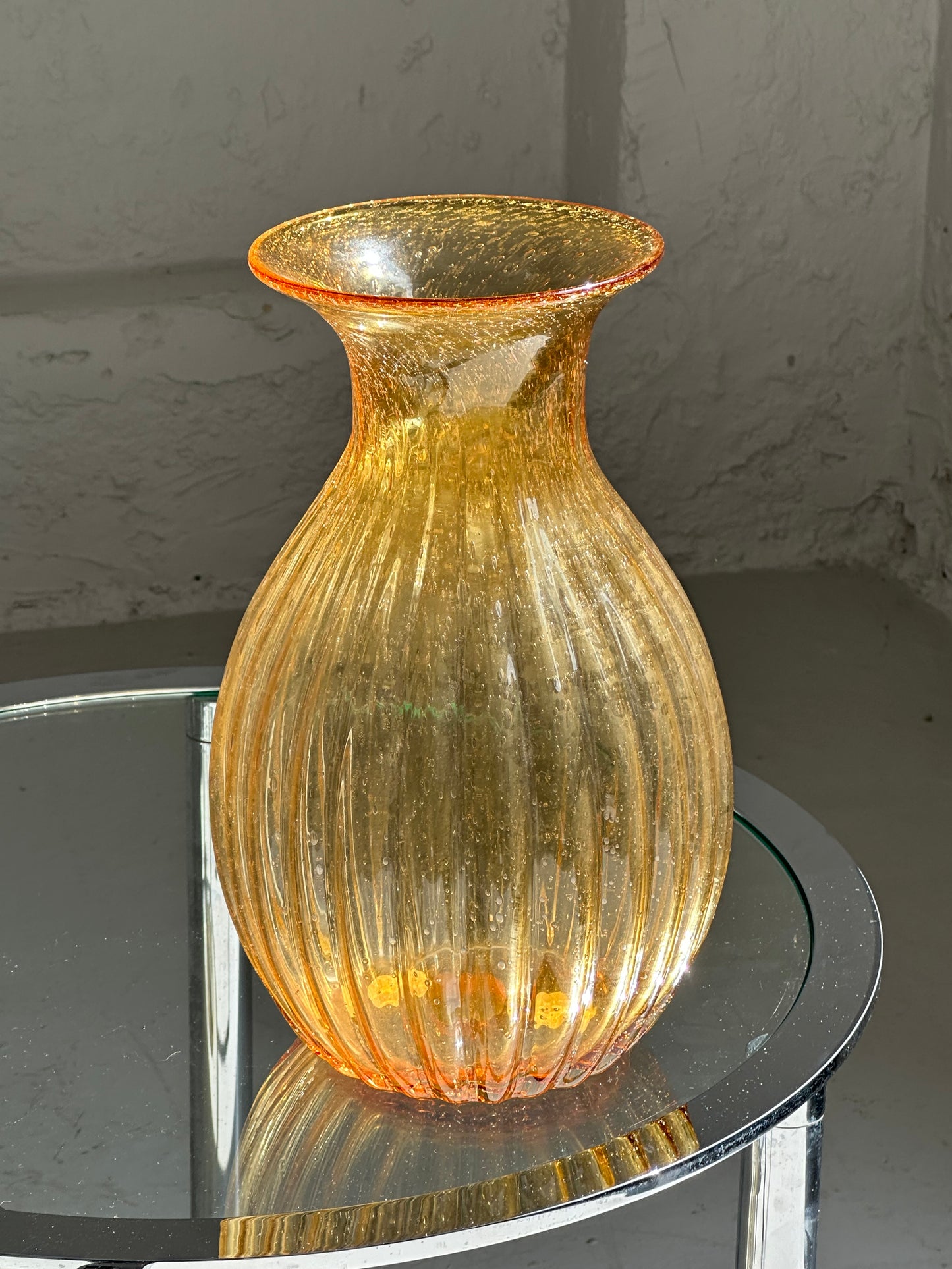 Vintage Murano Vase - Ravfarvet