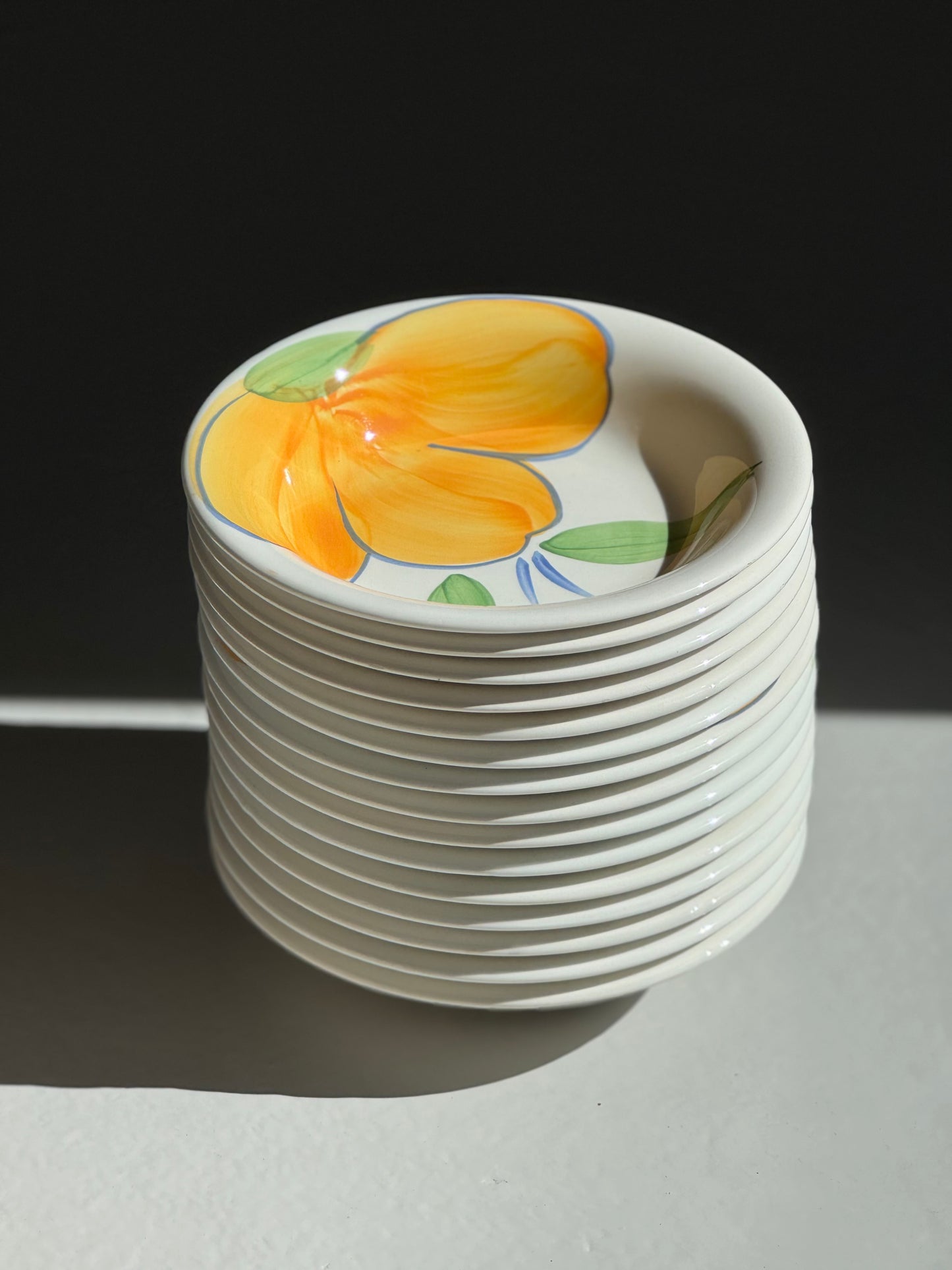 Italienske Vintage Tallerkener - Blomster