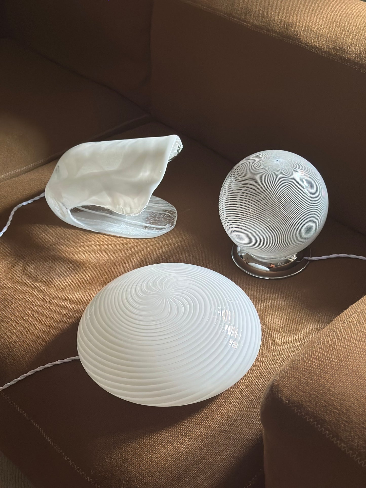 Vintage Murano x Krom Bordlampe