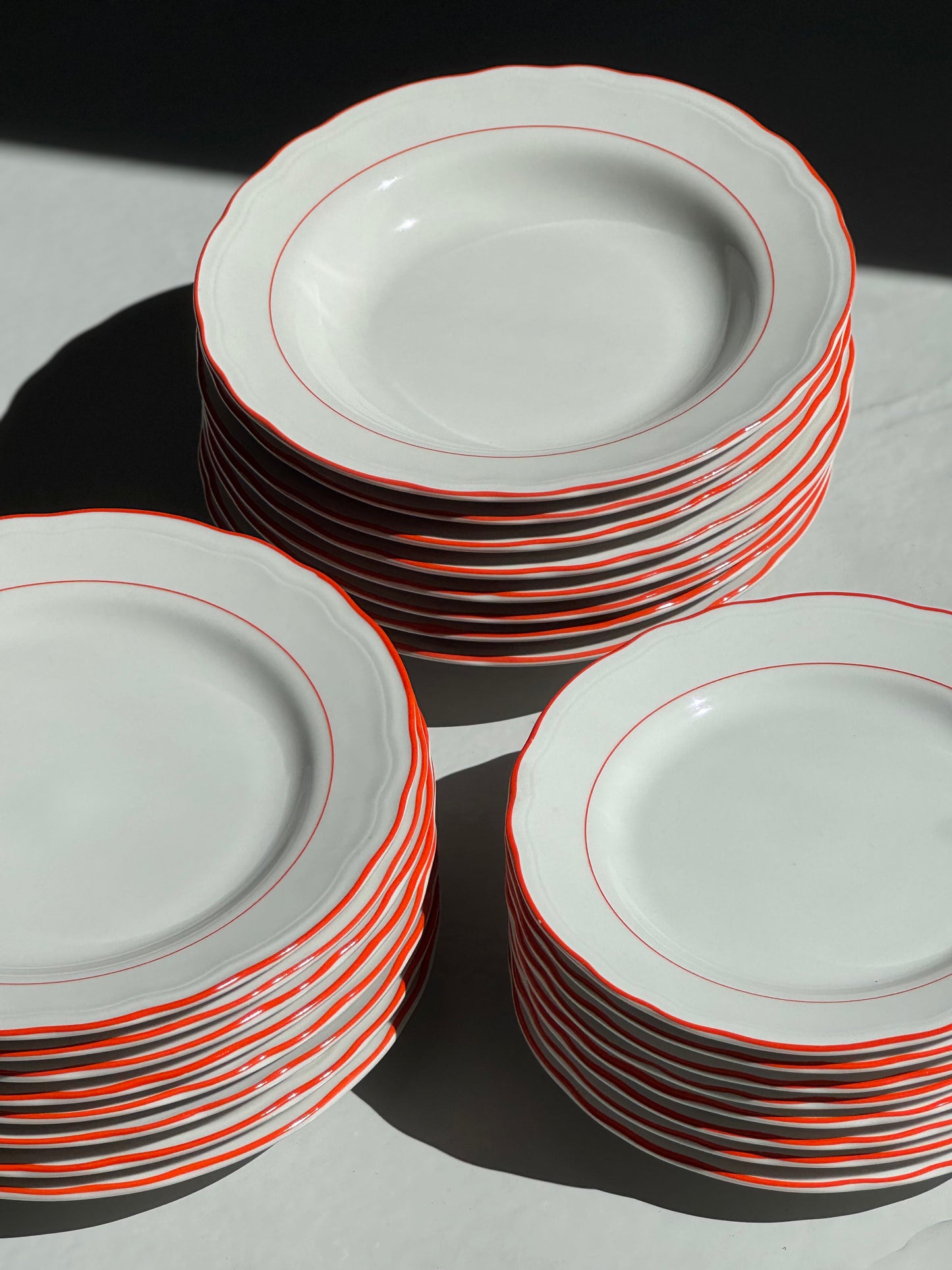 Vintage Bistro Tallerkener - Rød