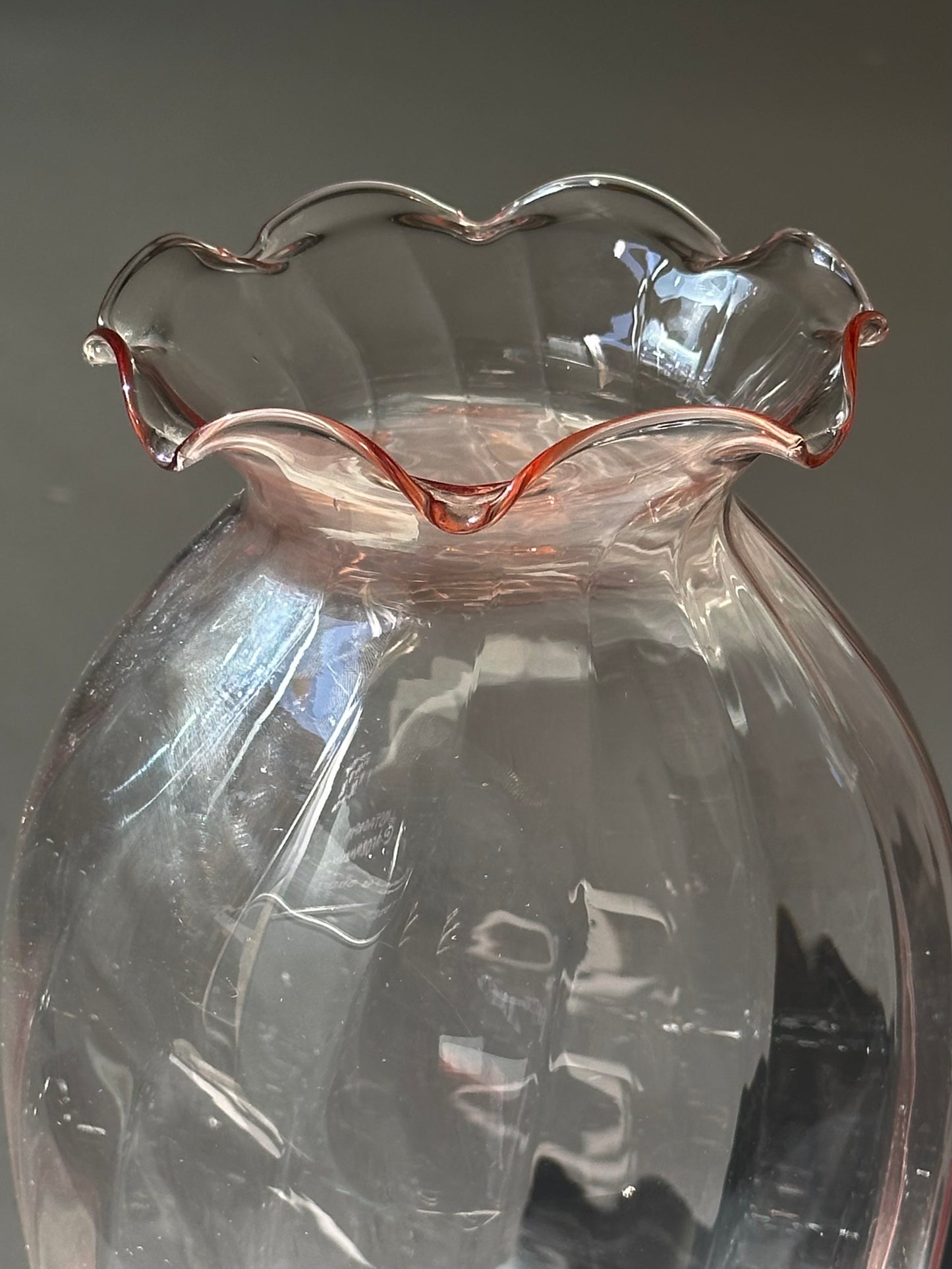Italiensk Swirl Vase - Rosa