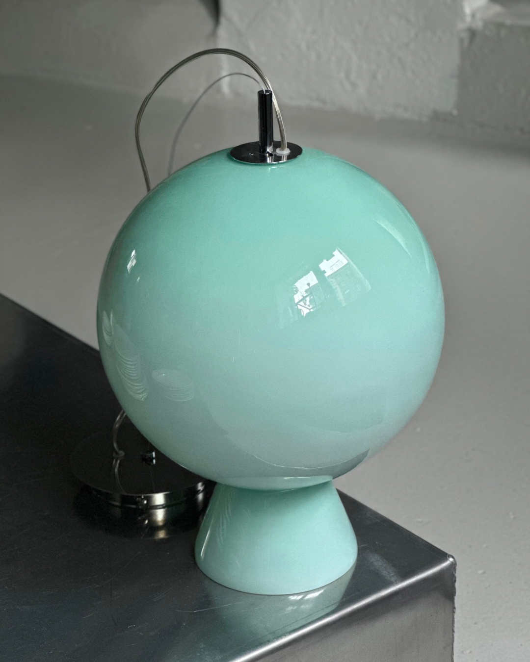 Italiensk Glas Pendel - Aqua-blå