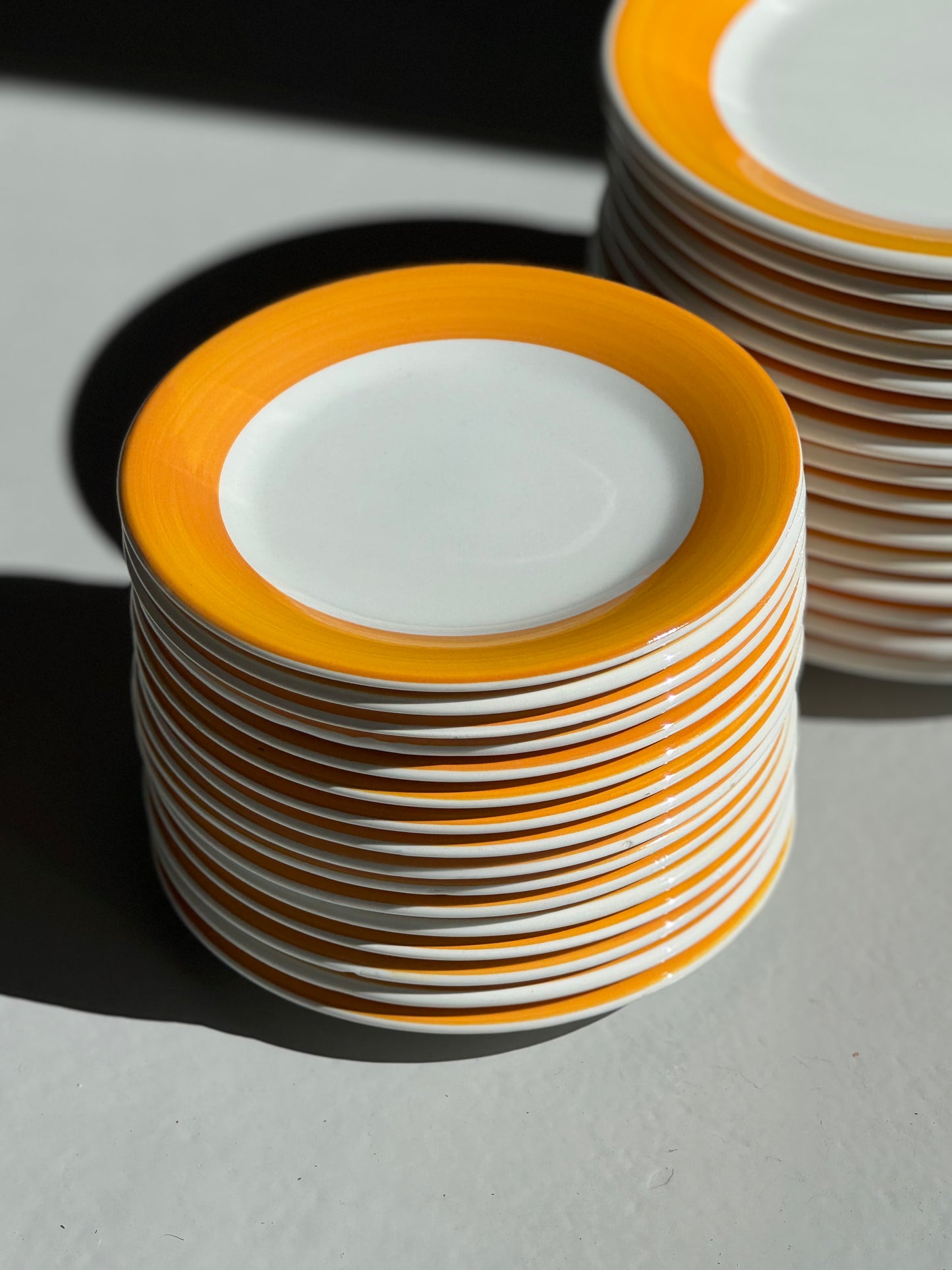 Italienske Vintage Tallerkener - Orange