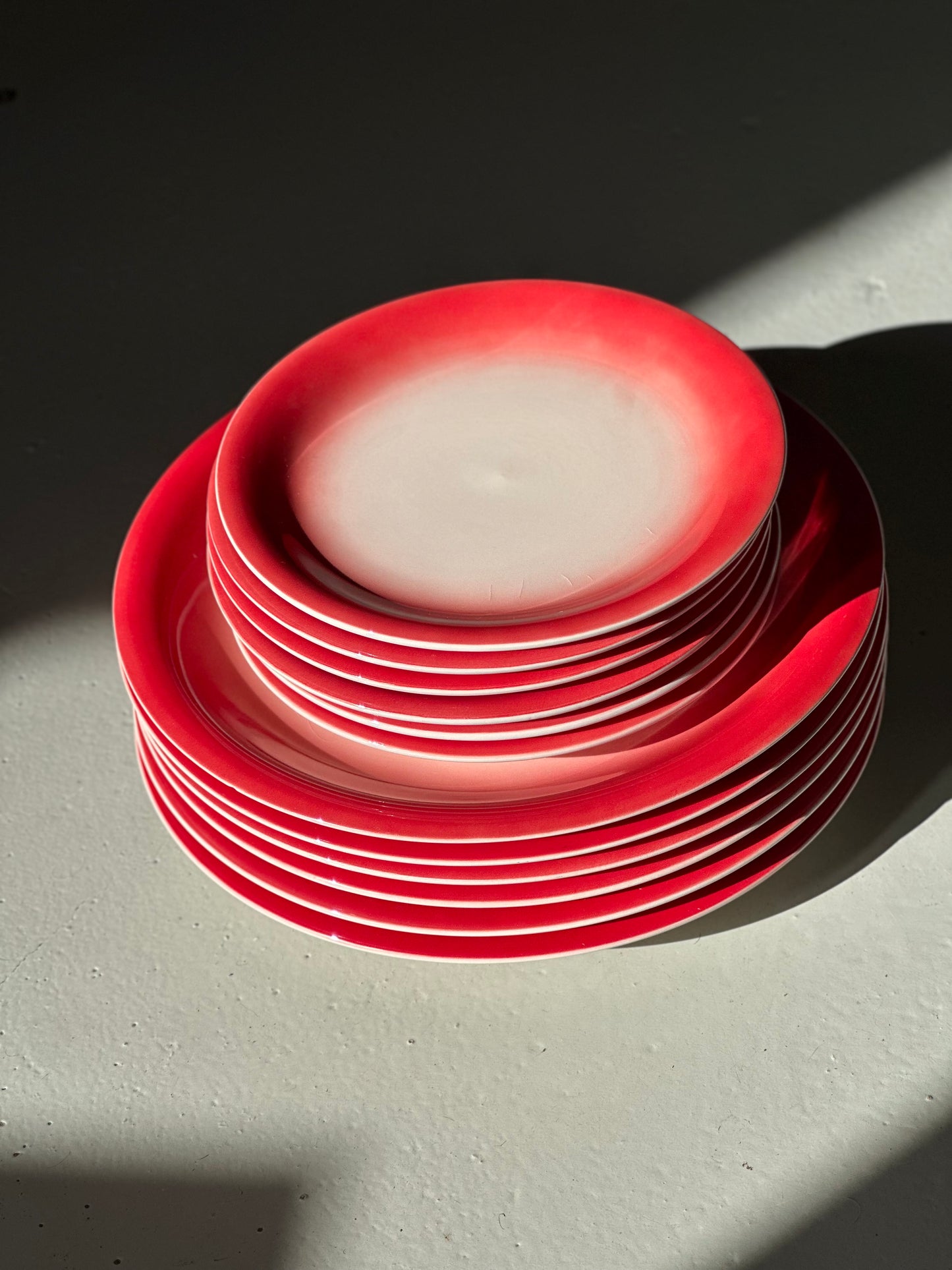 Røde Fade Tallerkener