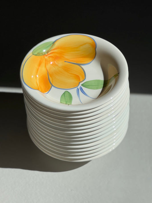 Italienske Vintage Tallerkener - Blomster