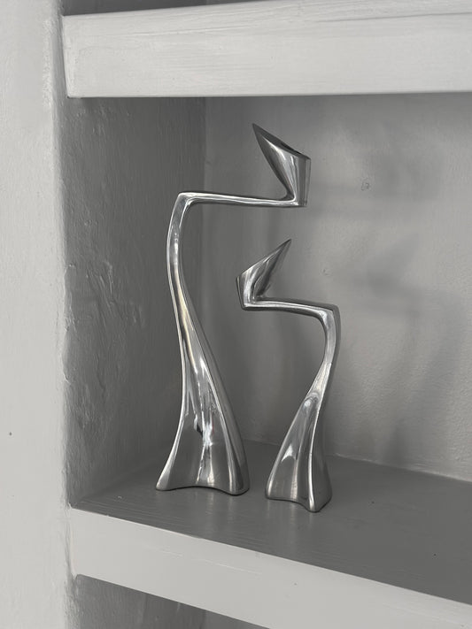 Vintage ‘SWAN’ Lysestager I Aluminium