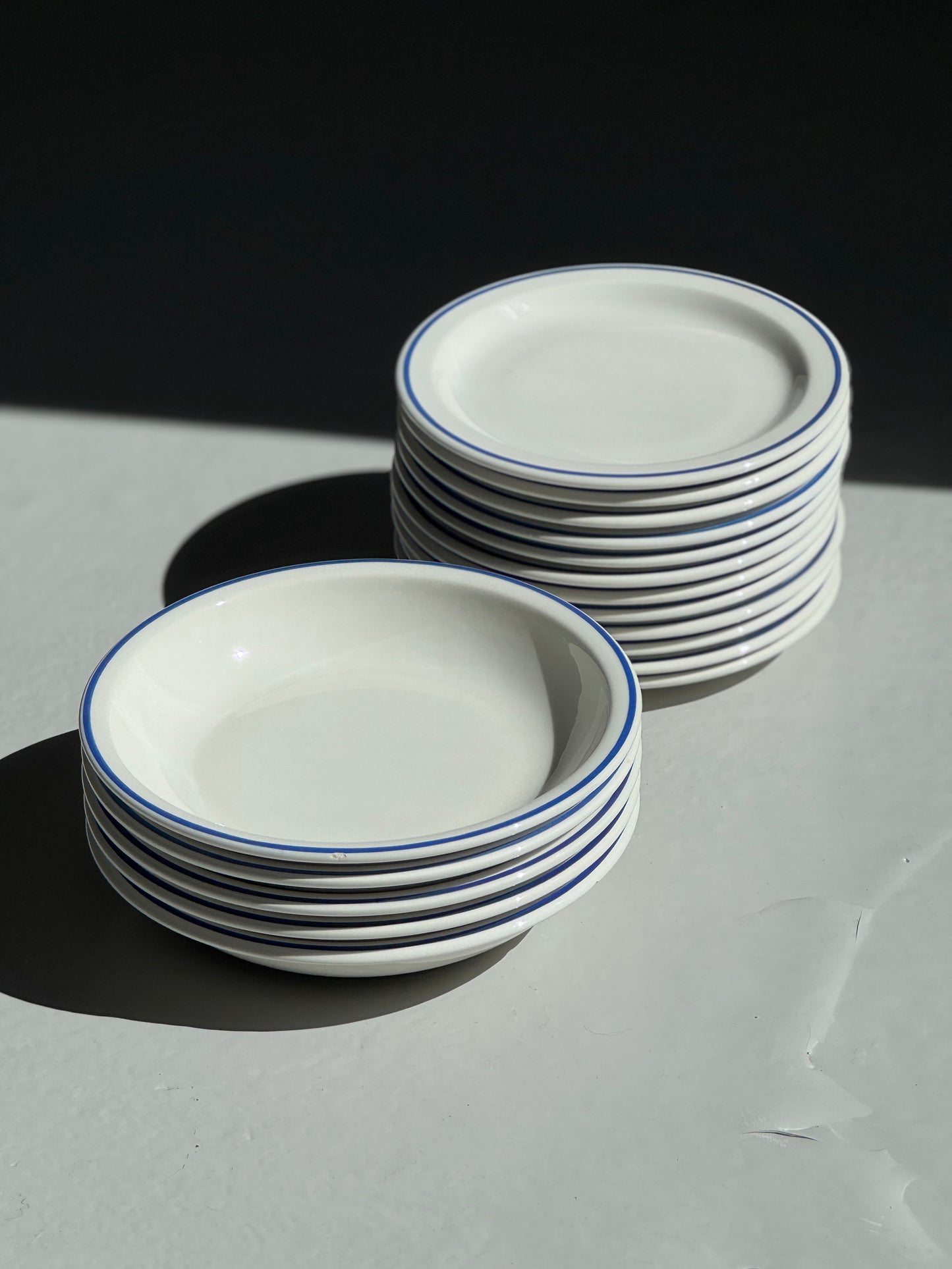 Vintage Bistro Stel - Blå Kant