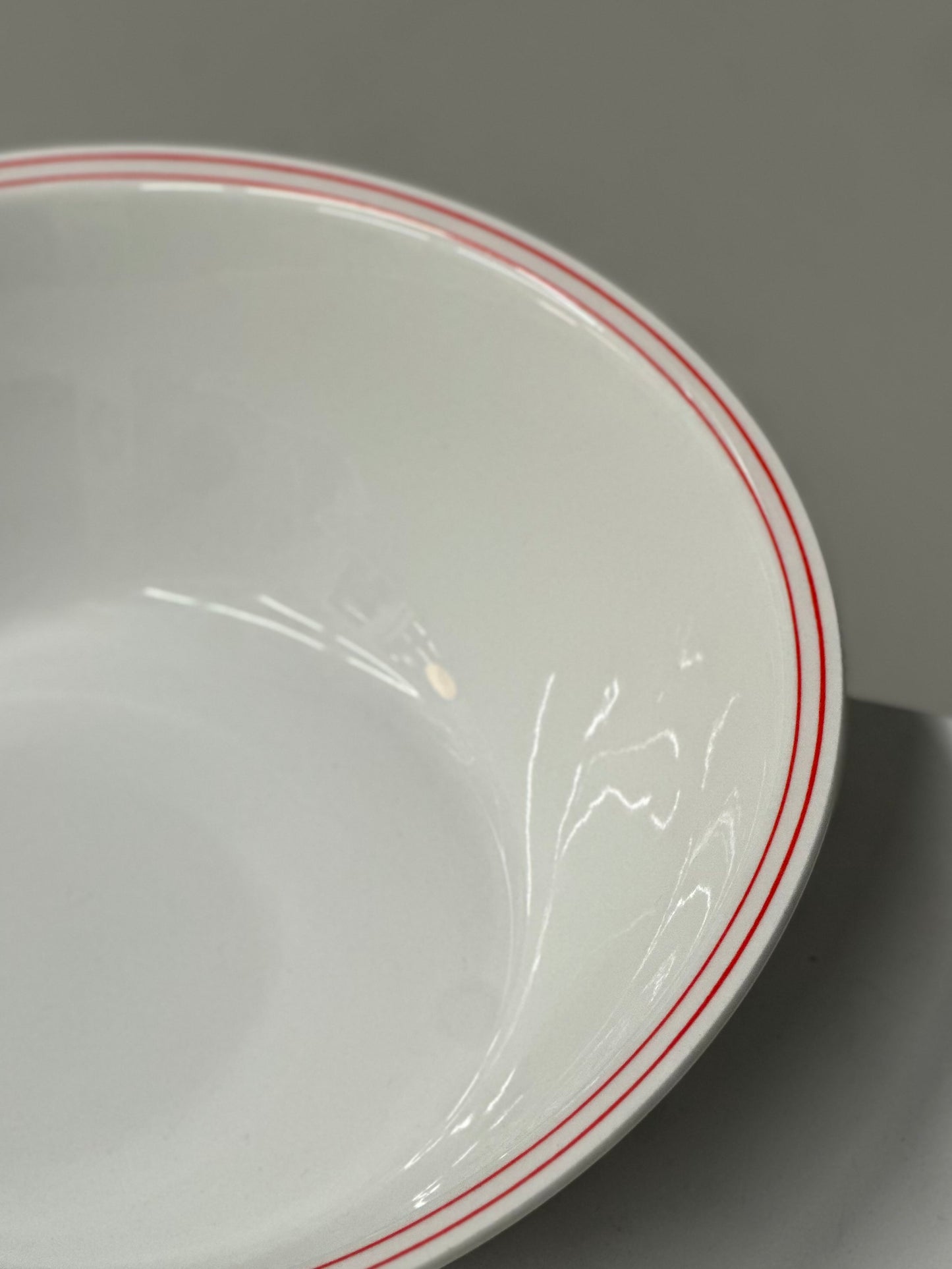 Italienske Bistro Tallerkener - Rød Dobbeltkant