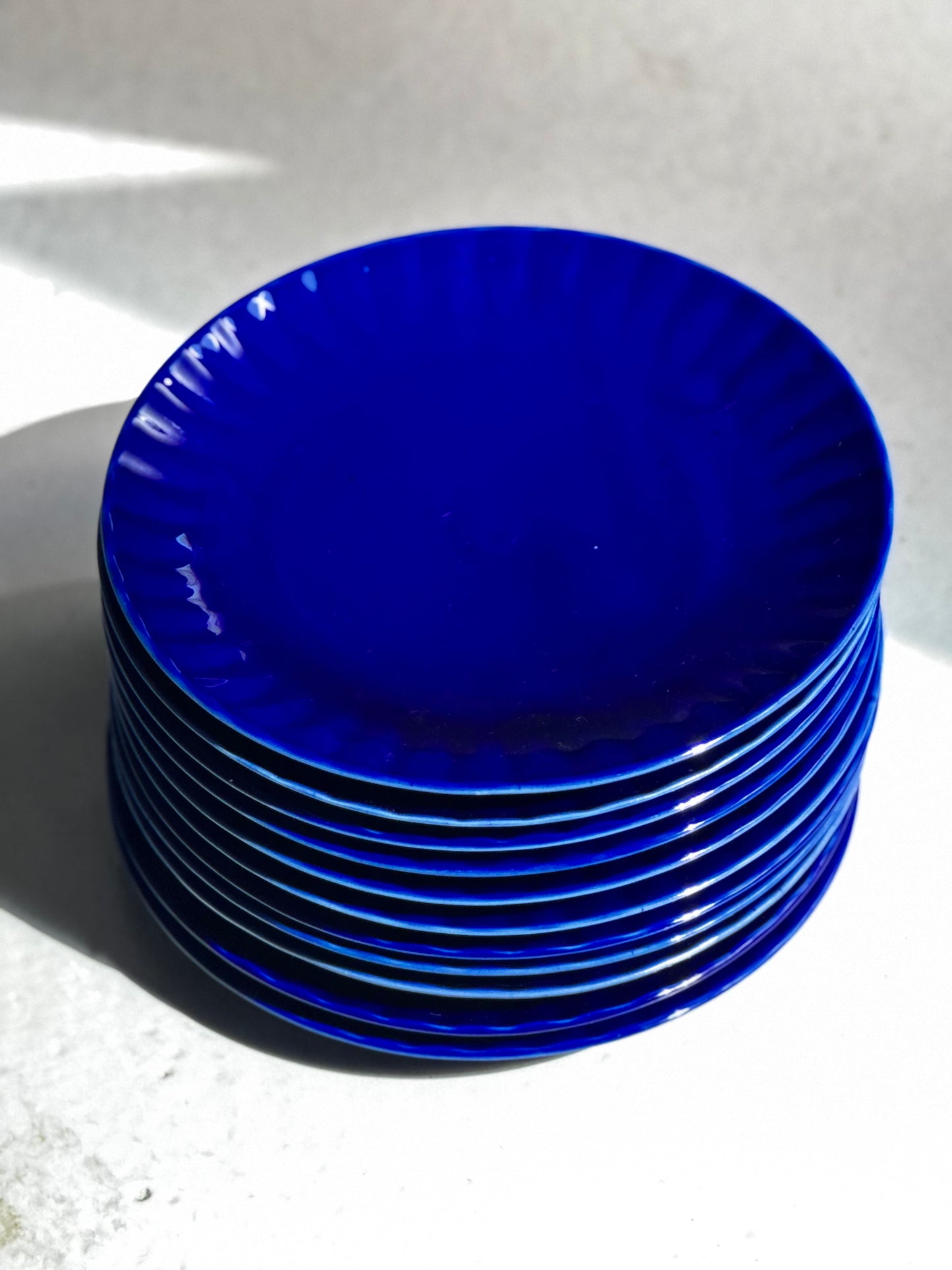 Koboltblå Frokost Tallerkener