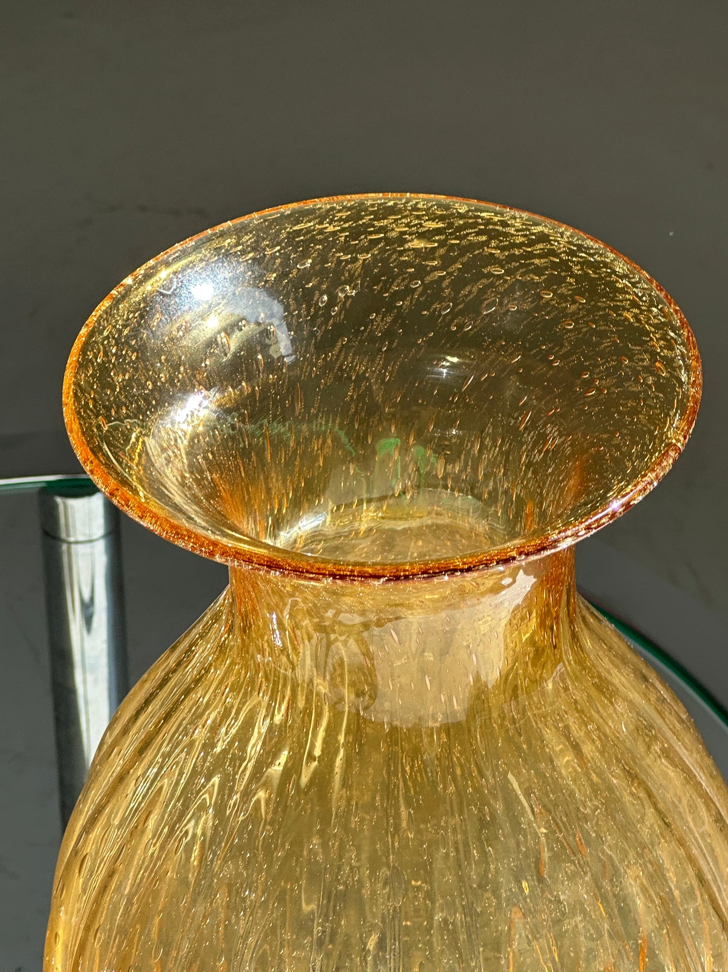 Vintage Murano Vase - Ravfarvet