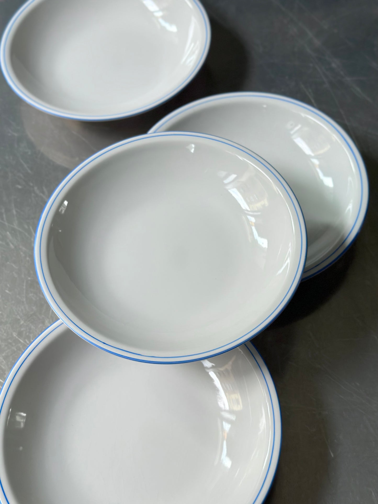 Vintage Bistro Stel - Blå Dobbeltkant