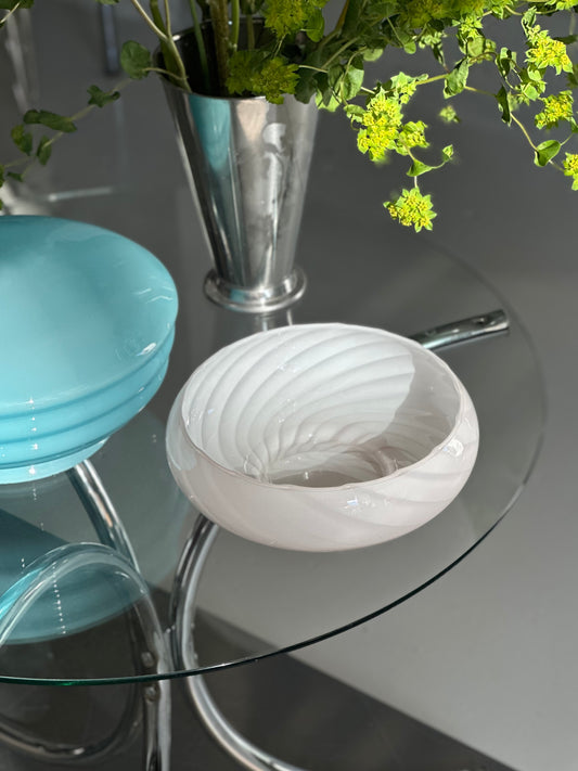 Lyserød Vintage Murano skål