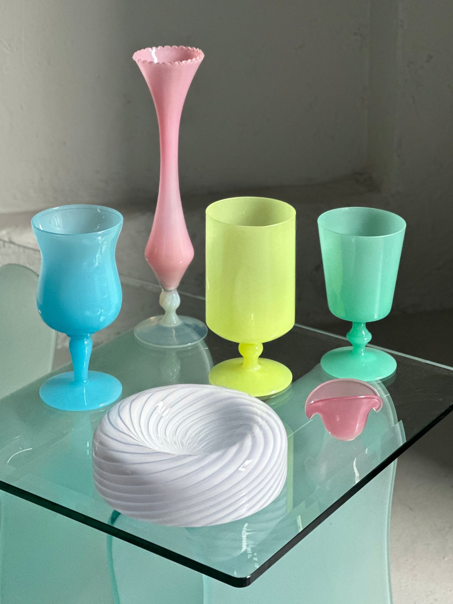 Høj Lyserød Italiensk Vase