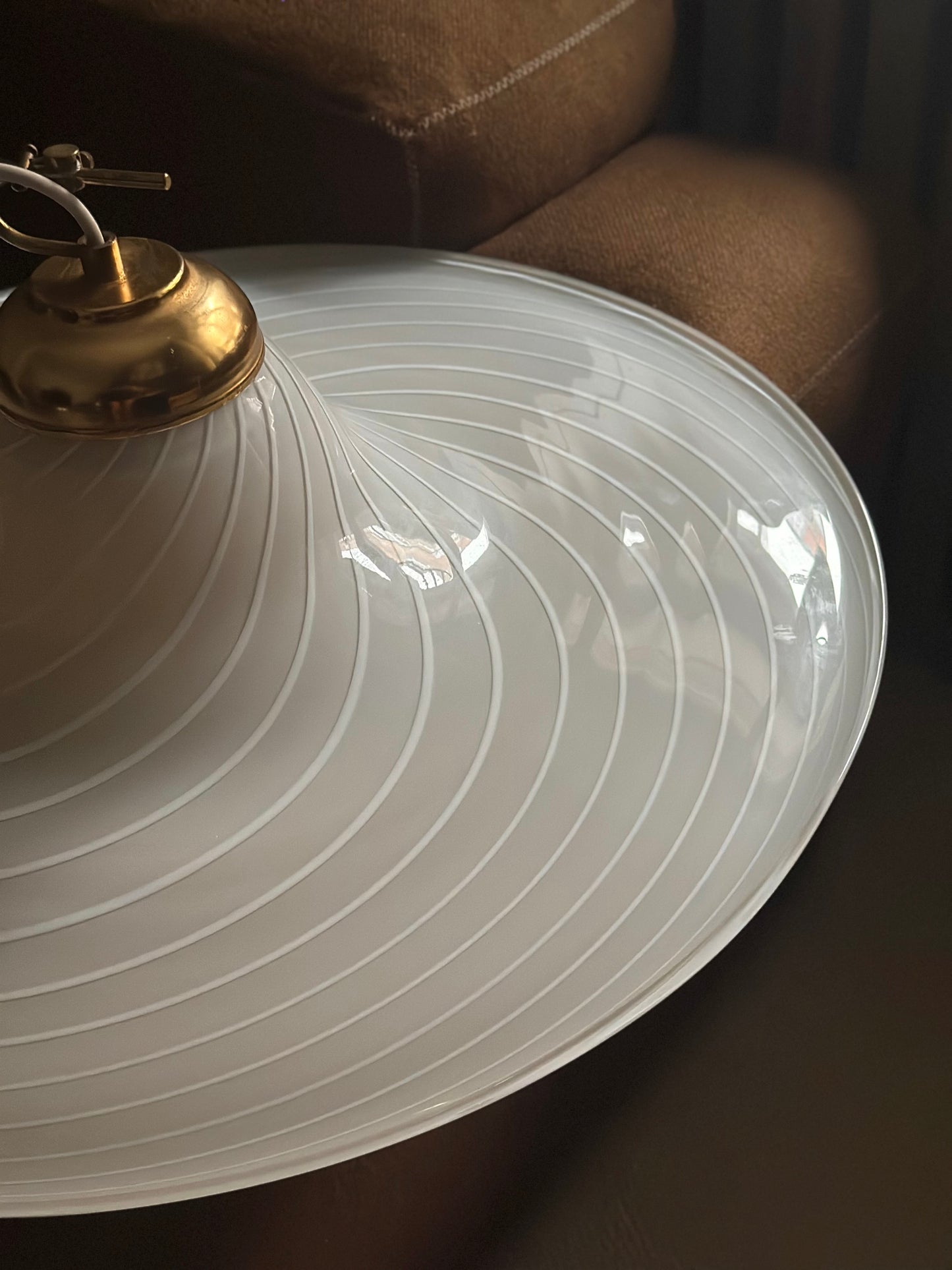 Cremefarvet Vintage Murano Pendel