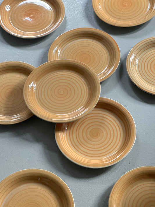 Italienske Swirl Tallerkener - Gul