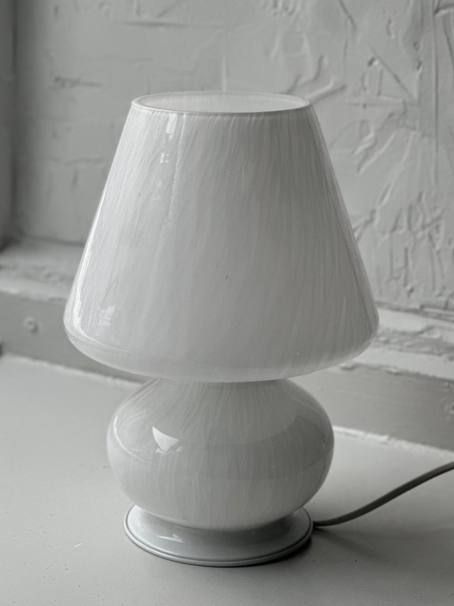 Vintage Murano Marmoreret Mushroom Lampe