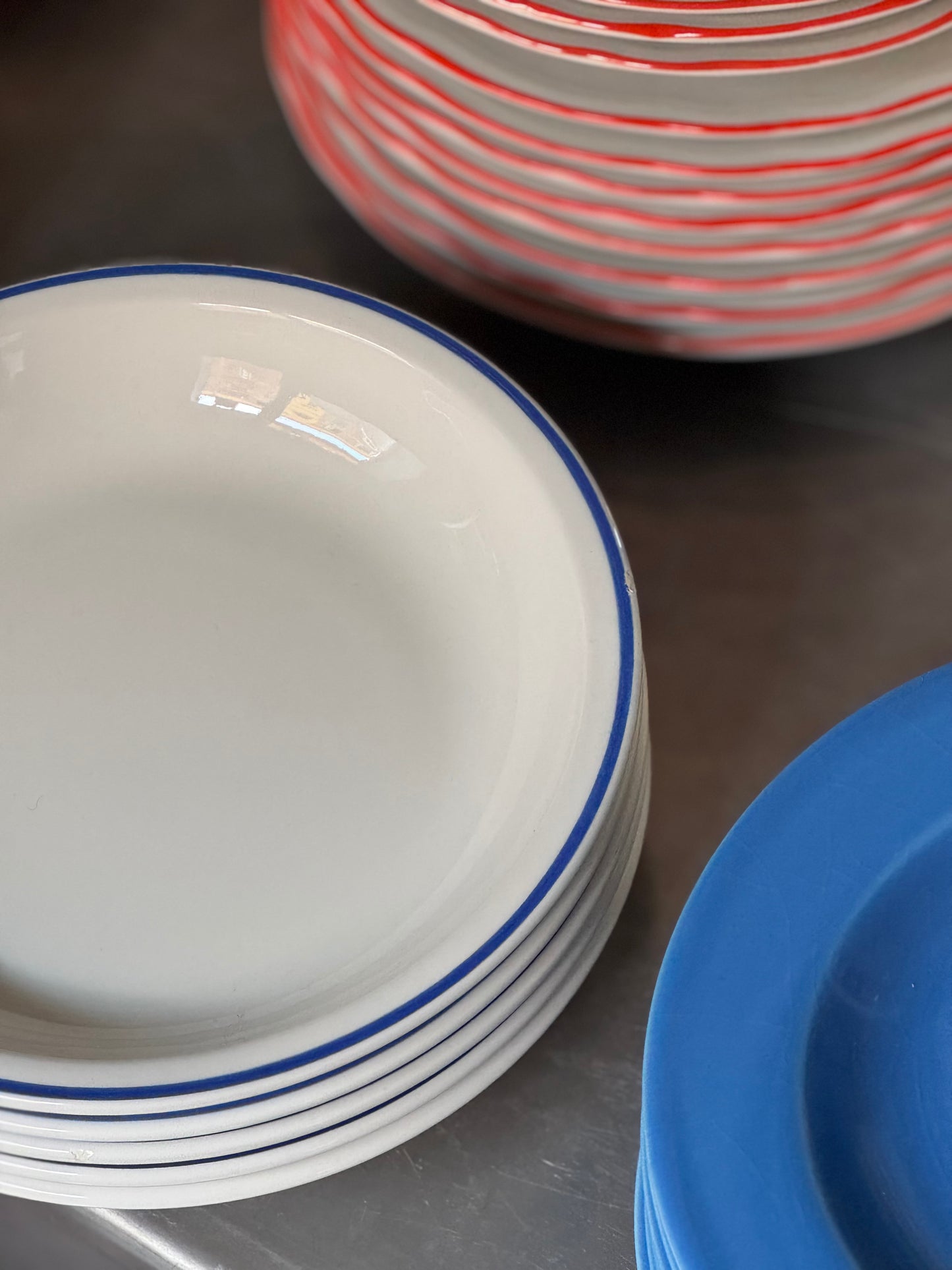 Vintage Bistro Stel - Blå Kant