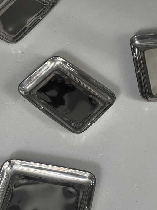 Italiensk Vintage Stål Fad #6