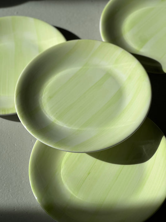 Lysegrønne Håndmalede Middagstallerkener