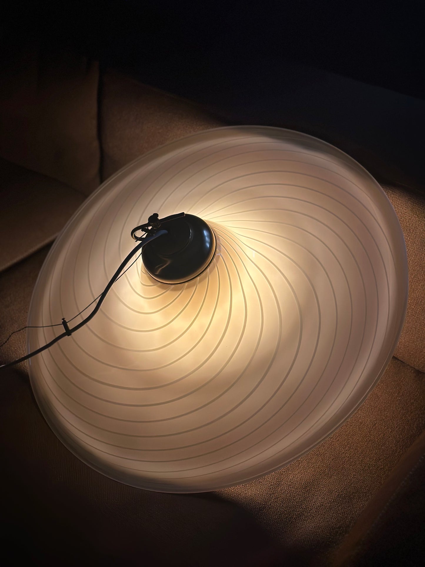 Cremefarvet Vintage Murano Pendel