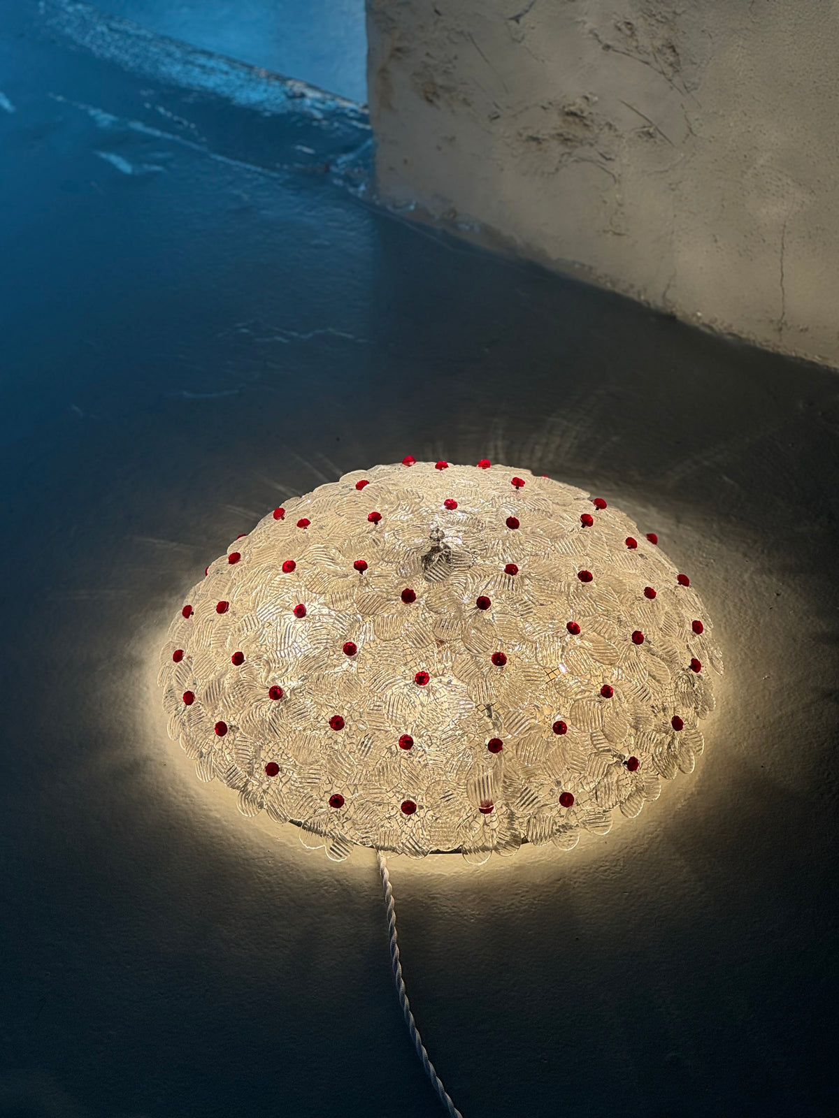 Vintage Murano Blomster Lampe