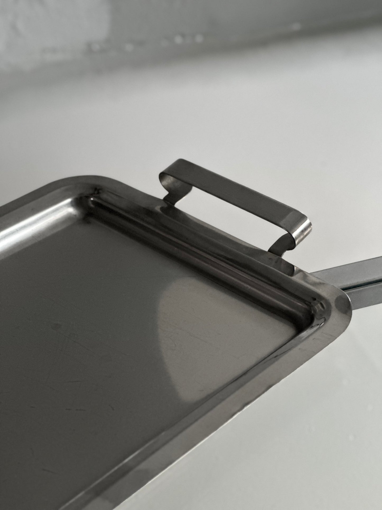 Italiensk Vintage Stål Bakke