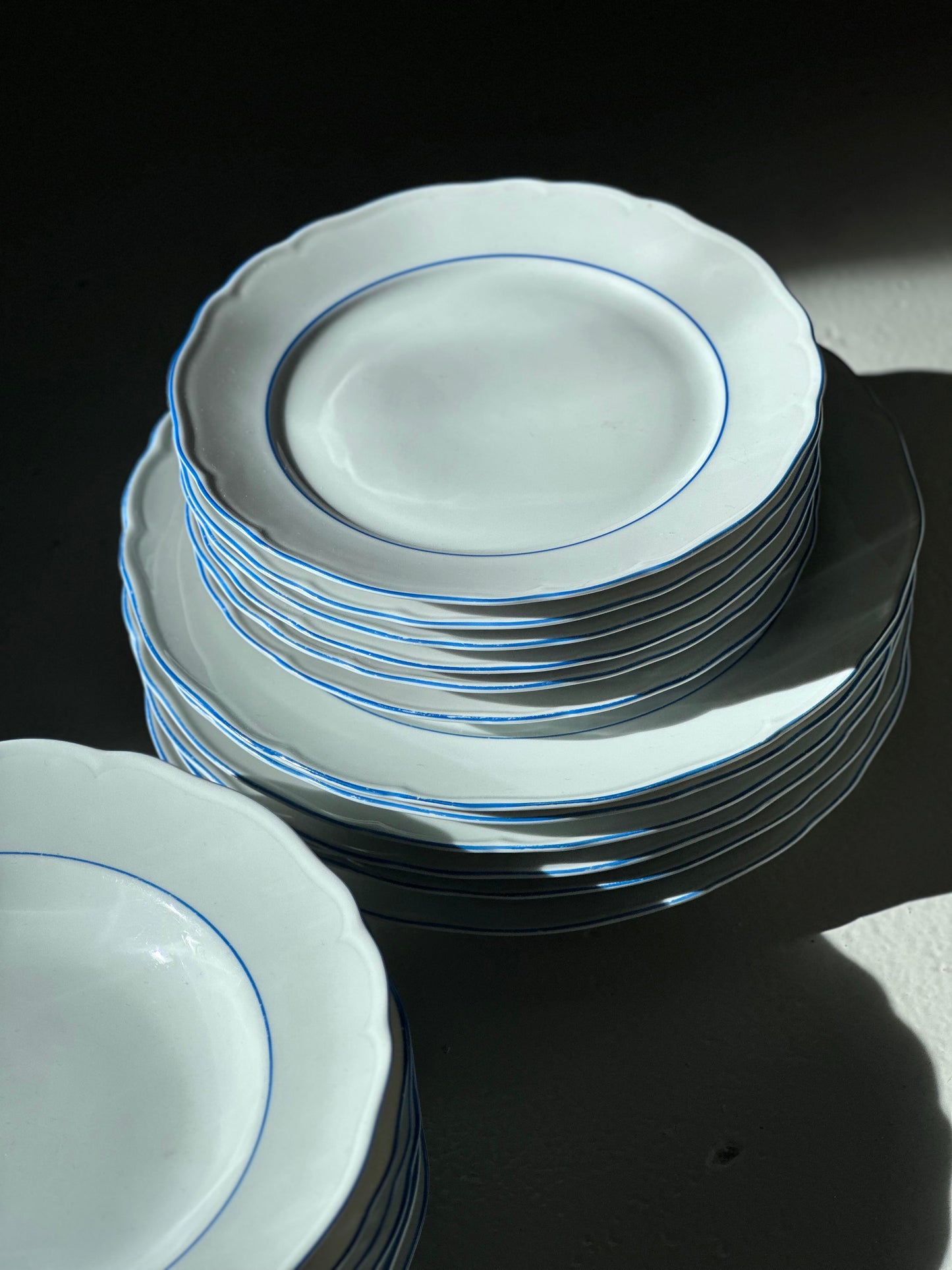 Vintage Bistro Tallerkener Blå