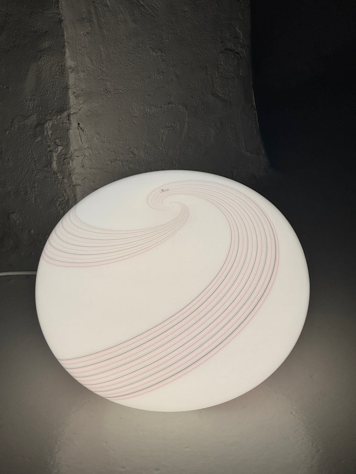 Vintage Murano - Lyserød Swirl Pendel Ø40 cm