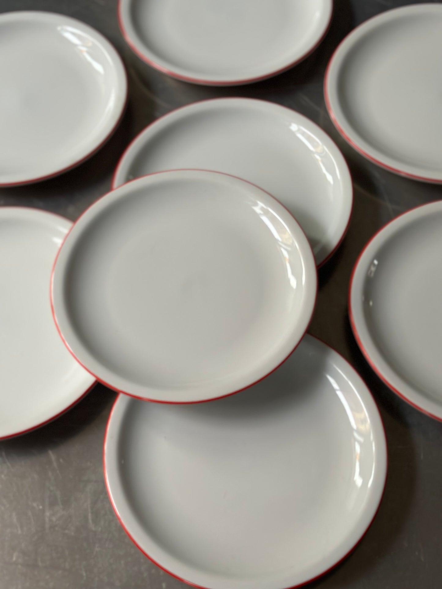 Italiensk Bistro Stel - Rød Kant