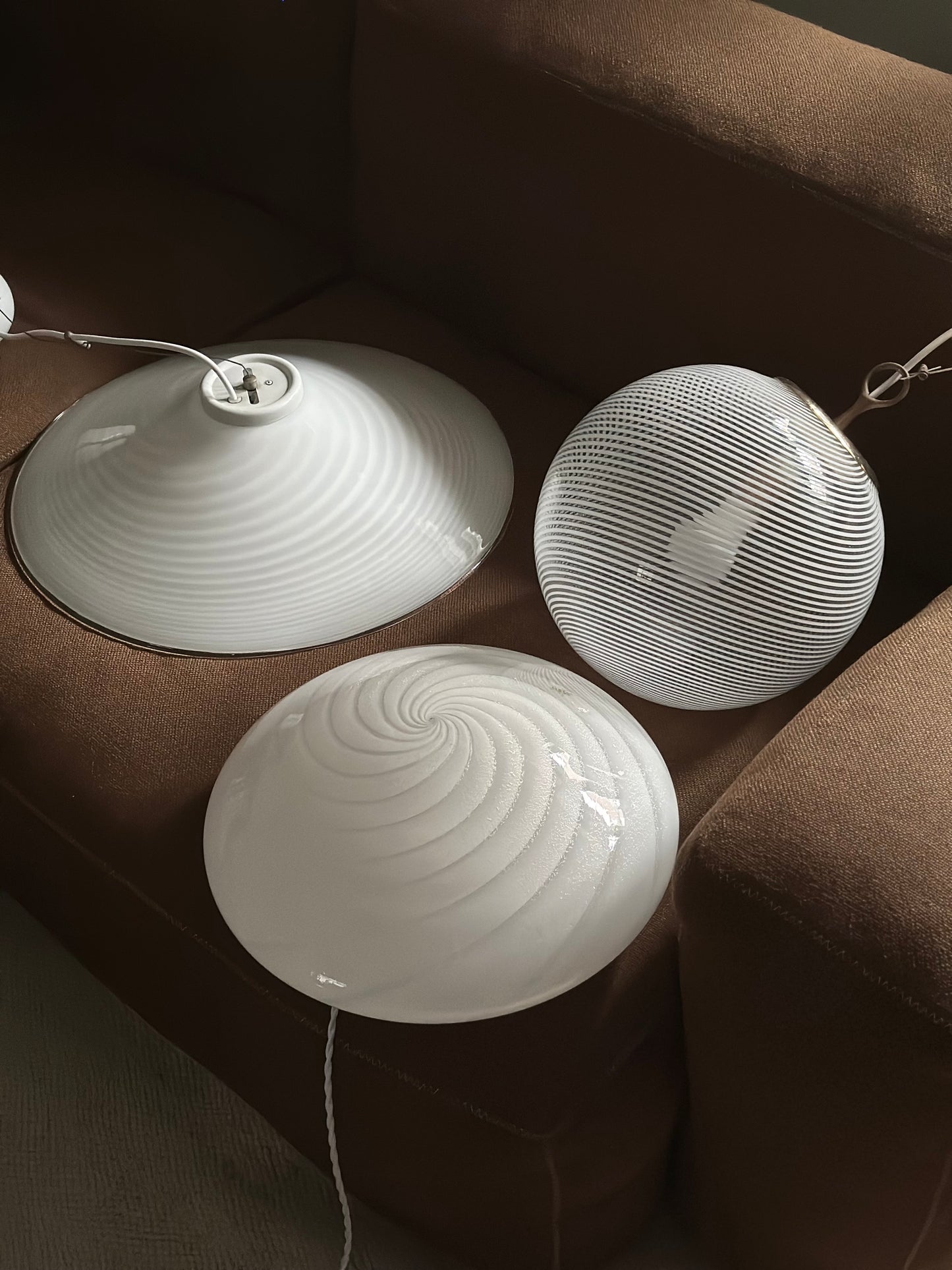 Vintage Murano Swirl Pendel