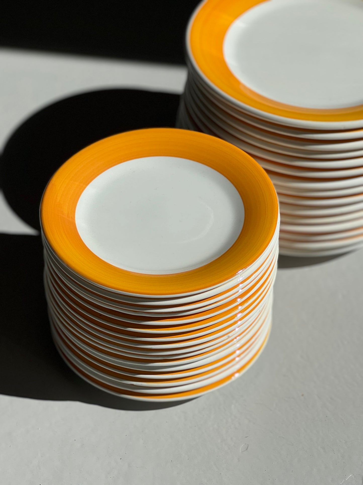 Italienske Vintage Tallerkener - Orange