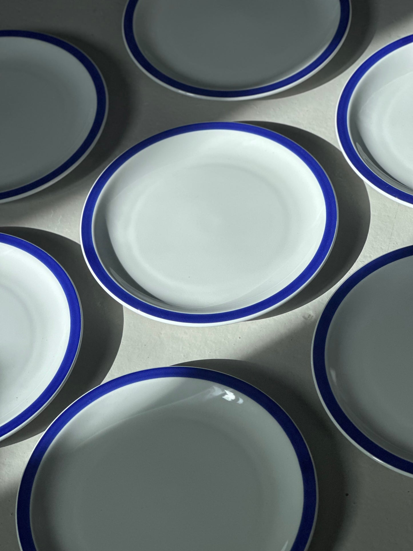 Vintage Bistro Stel - Blå Tyk Kant