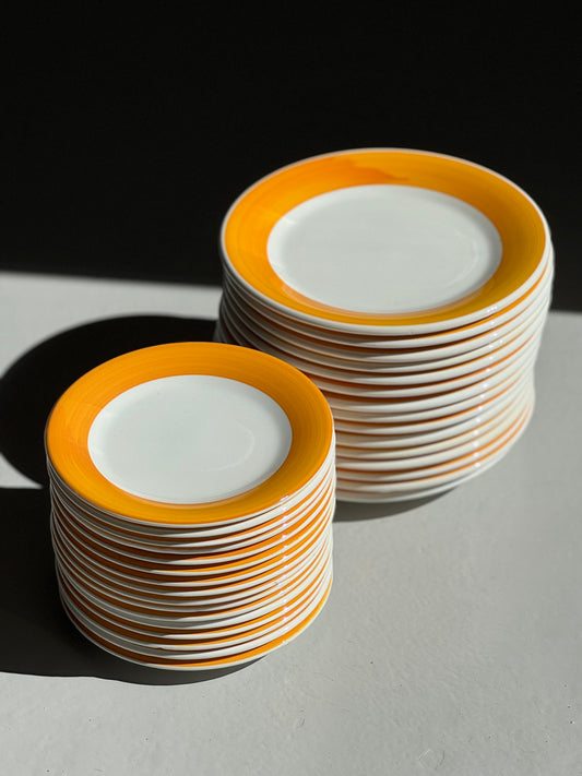 Italienske Vintage Tallerkener - Orange