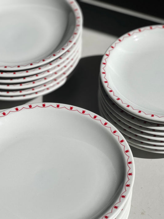 Vintage Æble-Bistro Tallerkener