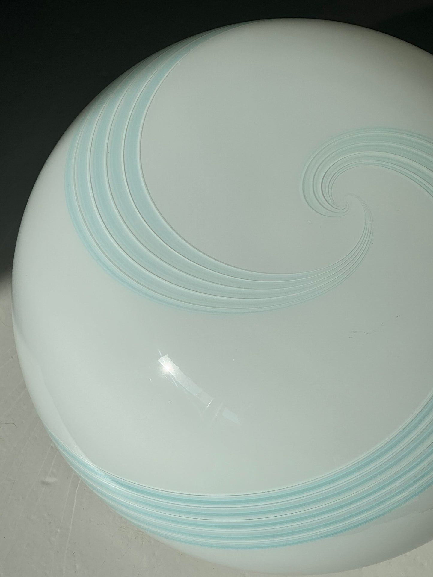 Vintage Murano Swirl Pendel - Lyseblå